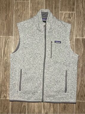 Patagonia  Better Sweater Vest Mens Medium Gray Fleece Full Zip Hiking Heather